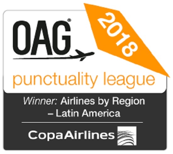 Reconocimiento a la Puntualidad recibió COPA AIRLINES por V año consecutivo