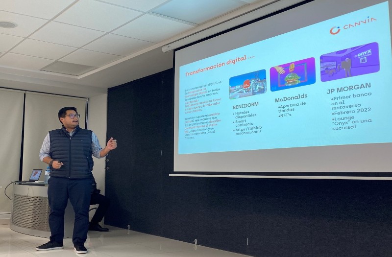 Canvia presentó temas de blockchain y metaverso en evento presencial