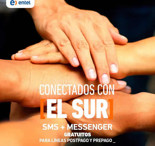 Entel Solidario habilita SMS y Messenger gratis a zonas de desastres
