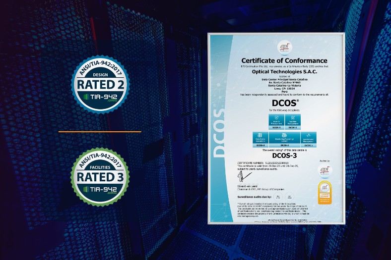 Optical Networks, empresa peruana recibe tres certificaciones por su Data Center