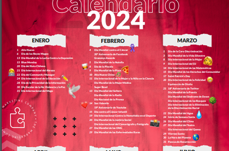 Rompecabeza Digital apoya a los Community Manager en su día con un completo calendario 2024